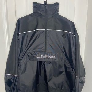 Balenciaga Black Logo Anorak Jacket